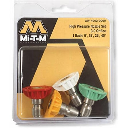 Mi-T-M Mi-T-M AW-4045-0000 4.5 Orifice; High Pressure Spray Nozzle; Pack 4 121175